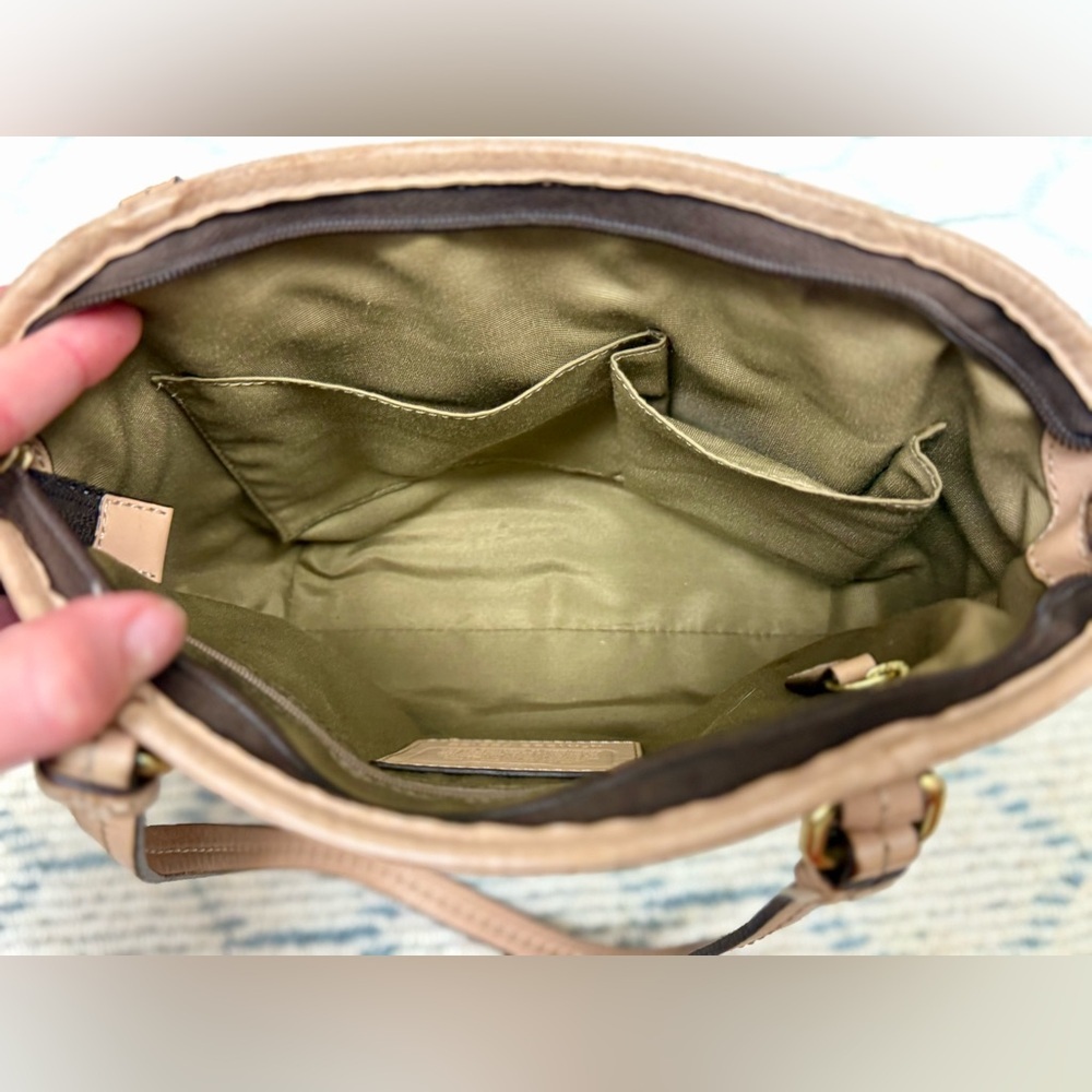COACH Vintage Y2K Classic Signature Monogram Brown Coated Canvas Shoulder Bag - Picture 13 of 16